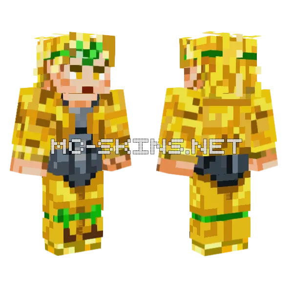 Dio Brando Minecraft skin, front and back