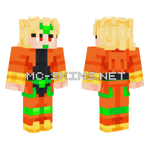 Dio Brando Minecraft skin, front and back