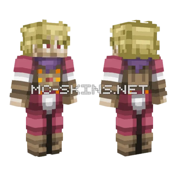 Dio Brando Minecraft skin, front and back