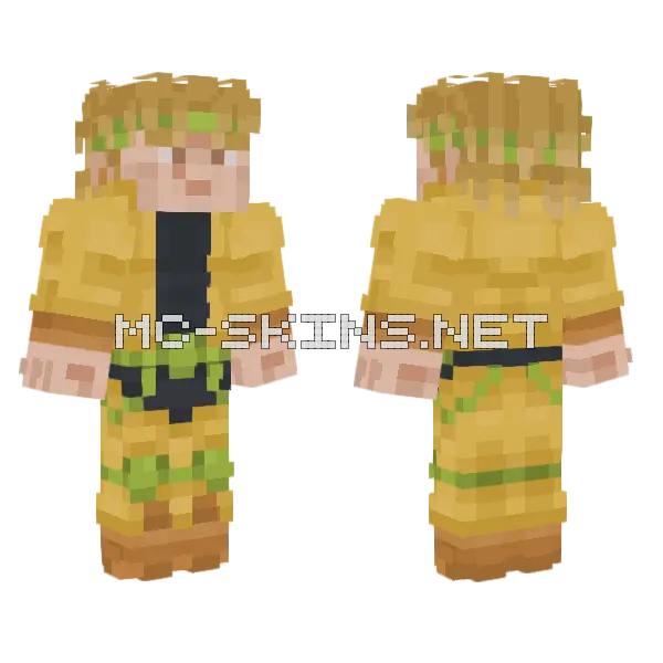 Dio Part 3 Minecraft skin, front and back