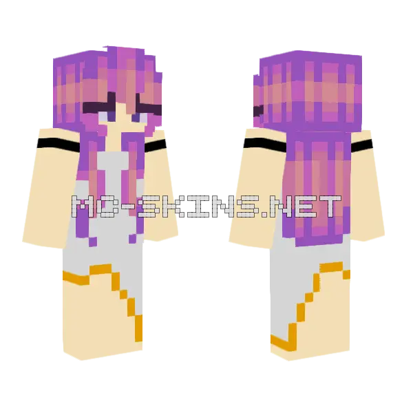 Diosa Elegant Girl Minecraft skin, front and back