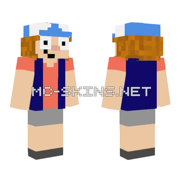 Dipper Pines Minecraft skin, front and back