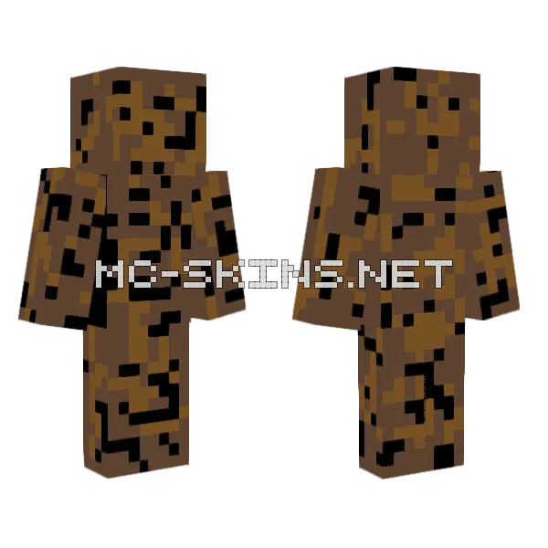 Dirt Block Skin Minecraft skin, front and back