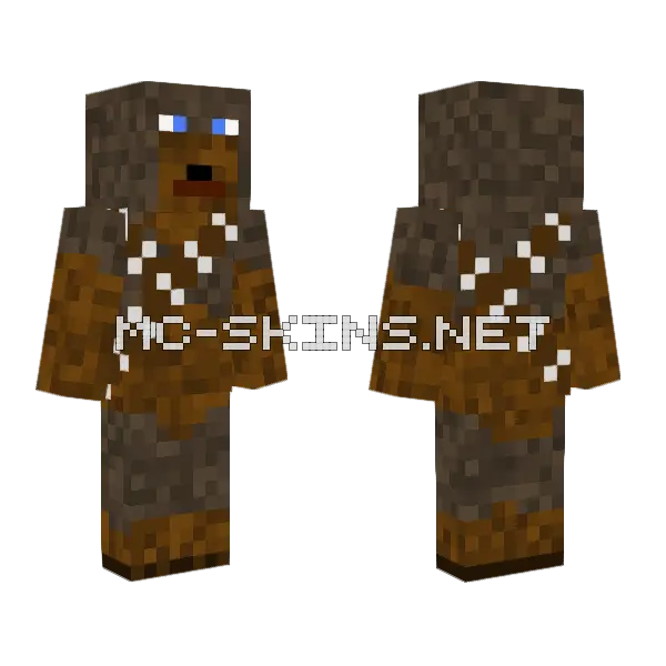 Dirt Golem Minecraft skin, front and back