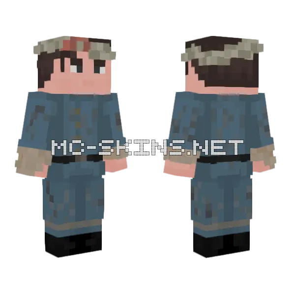 Dirty Denim Overalls, front and back