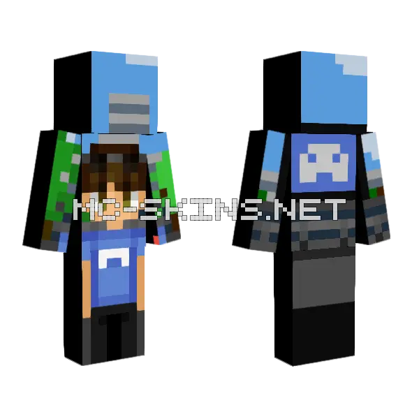 Discord Server Skin Minecraft skin, front and back