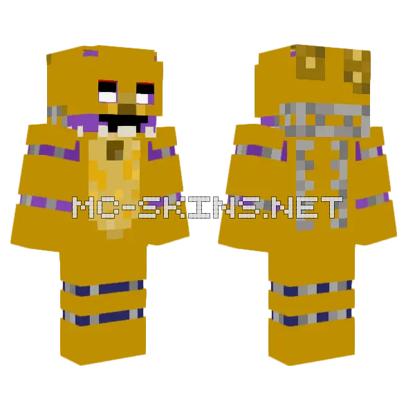 Disfraz De Springtrap Minecraft skin, front and back