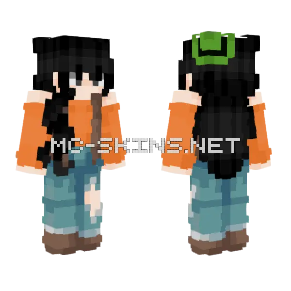 Disney Goofy Minecraft skin, front and back