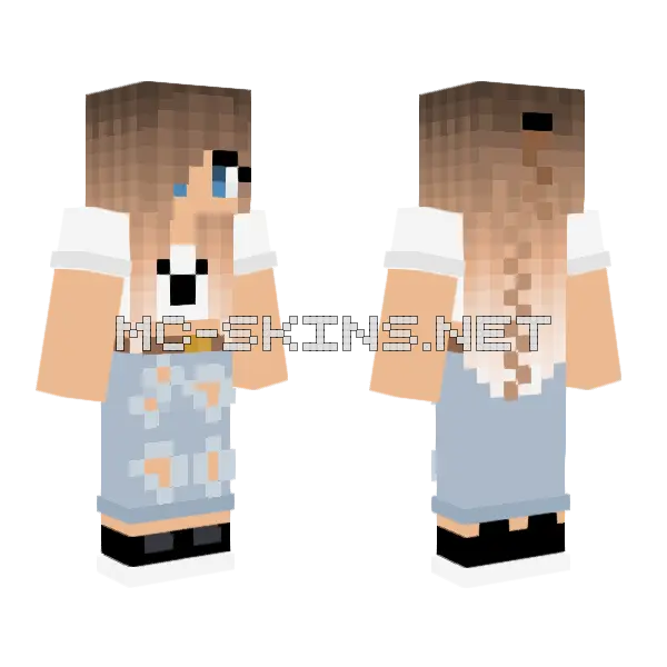 Disney Kort Shirt Minecraft skin, front and back