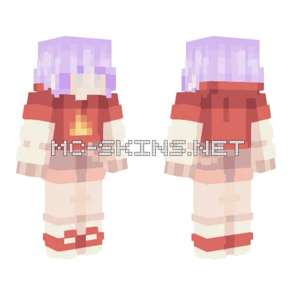 Distant Embers Minecraft skin, front and back