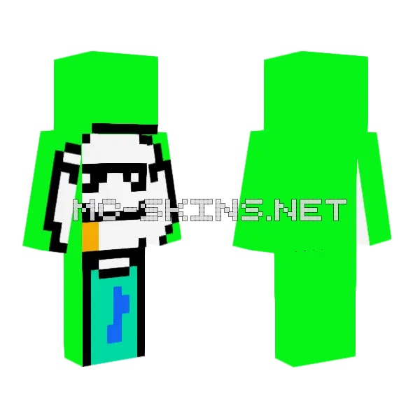 Dj Dream Minecraft skin, front and back