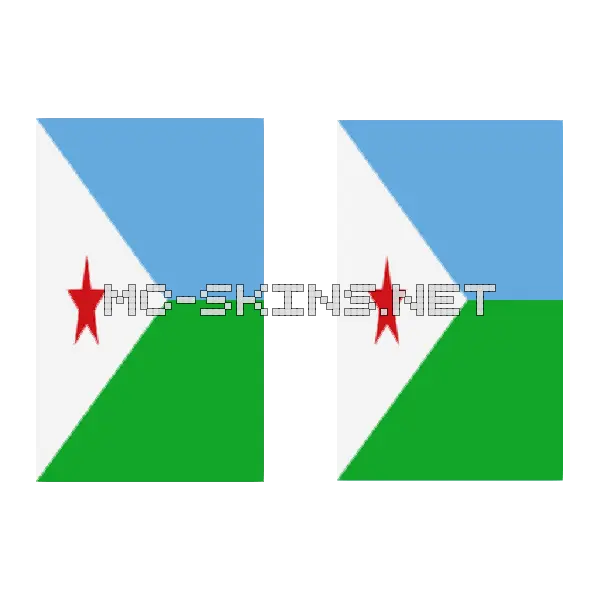 Djibouti Flag cape, outside and lining