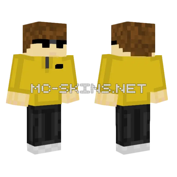 Djo Minecraft skin, front and back