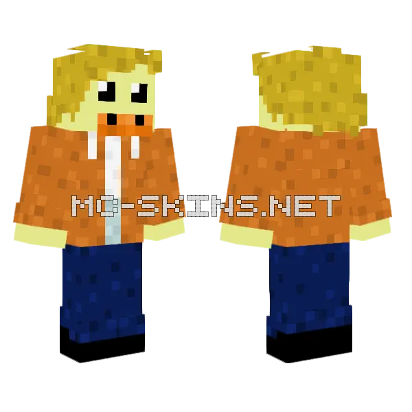 Dmgduck Blue Outfit Minecraft skin, front and back