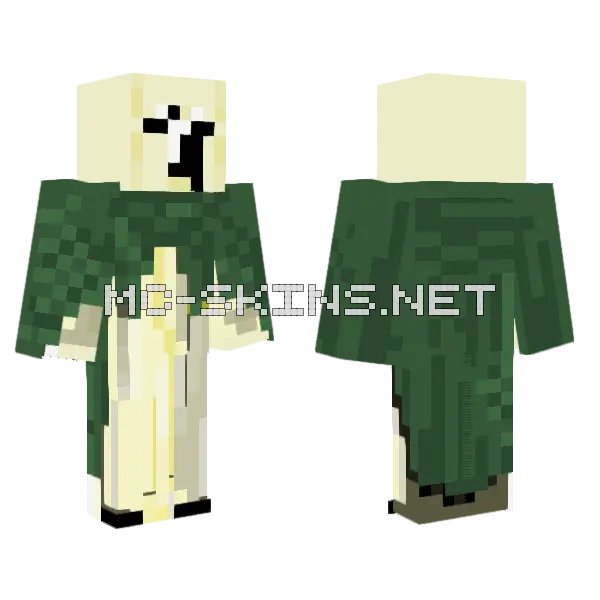 DnD Human Cleric Minecraft skin, front and back