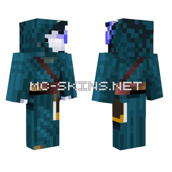 Dnd Human Wizard Minecraft skin, front and back