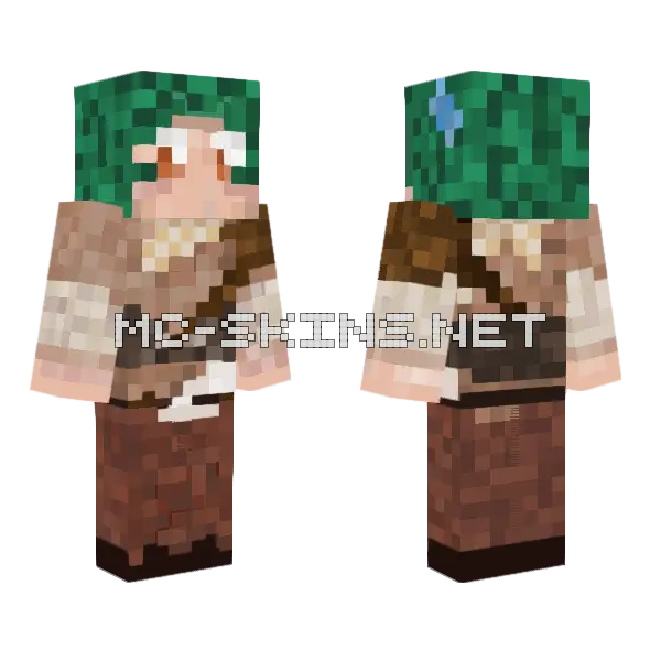 Dnd Local Plant Char Minecraft skin, front and back