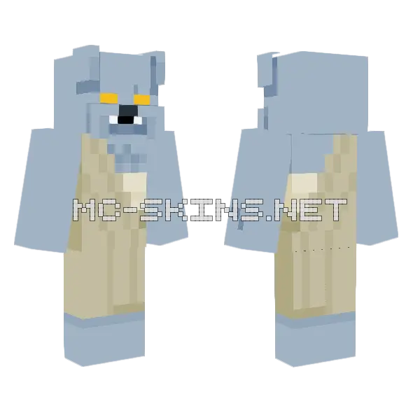 Dnd Lycanthrope Monk Minecraft skin, front and back