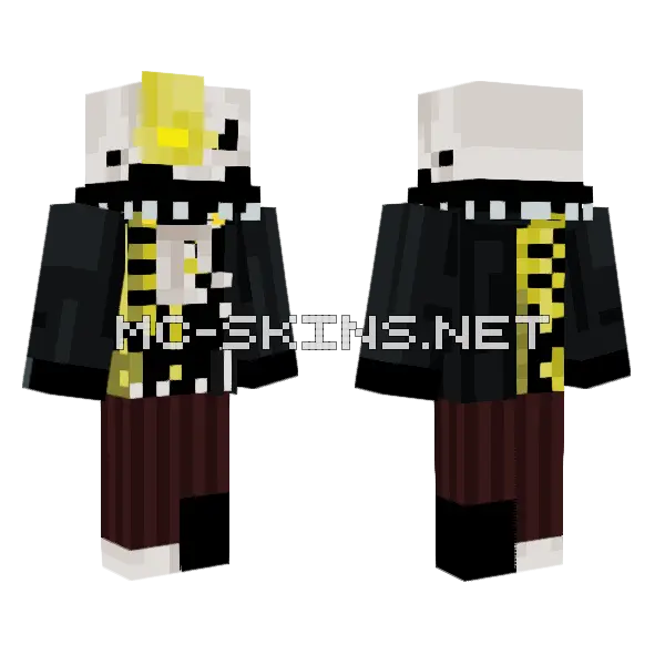 Dnd Skeleton Bard Metal Minecraft skin, front and back