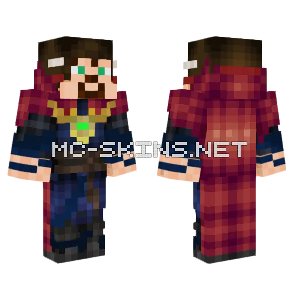 Doctor Strange Skin Minecraft skin, front and back