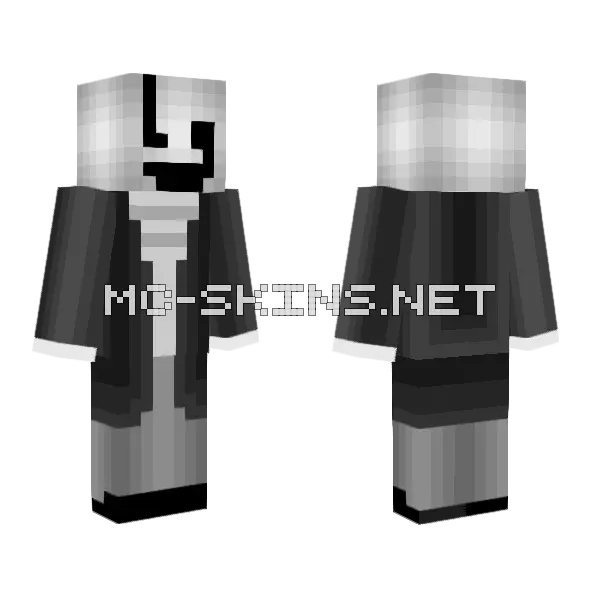 Doctor Wd Gaster Minecraft skin, front and back