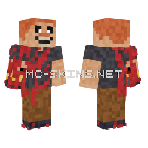 Does Evil Things Guy Minecraft skin, front and back