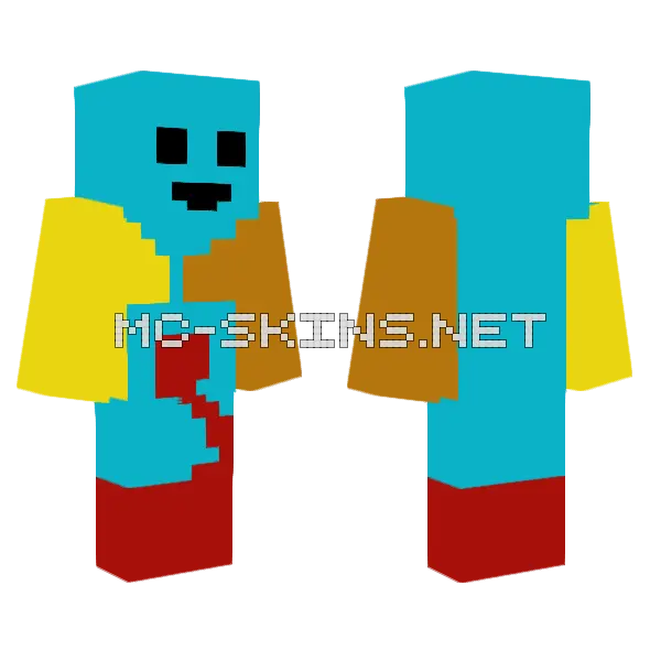 Doey Blue Outfit Minecraft skin, front and back