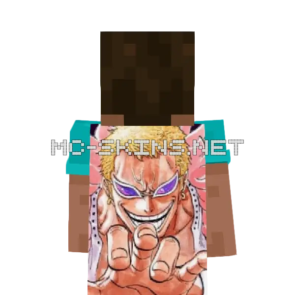 Doflamingo Donquixote Minecraft cape worn on a player