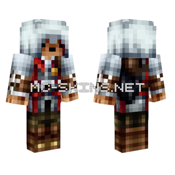 Dog Assassin Minecraft skin, front and back