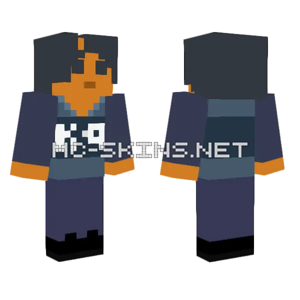 Dog Handler Minecraft skin, front and back