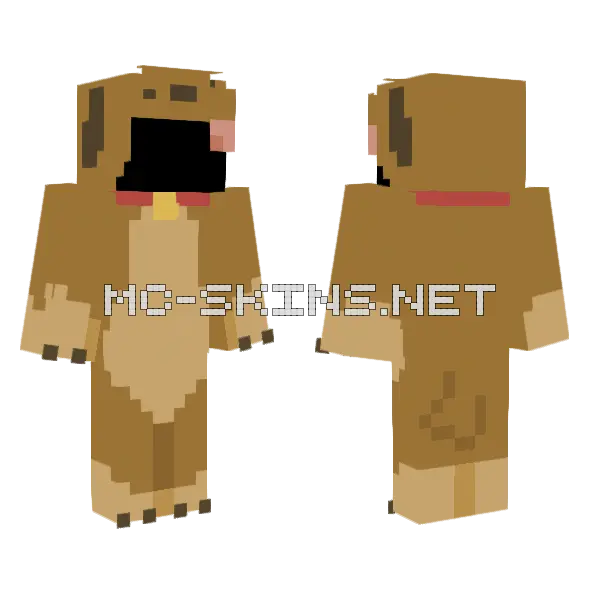 Dog Onesie Base Minecraft skin, front and back