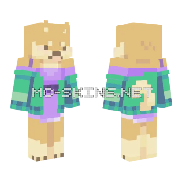Doggo Skin Minecraft skin, front and back
