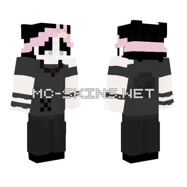 Doing Makeup Minecraft skin, front and back