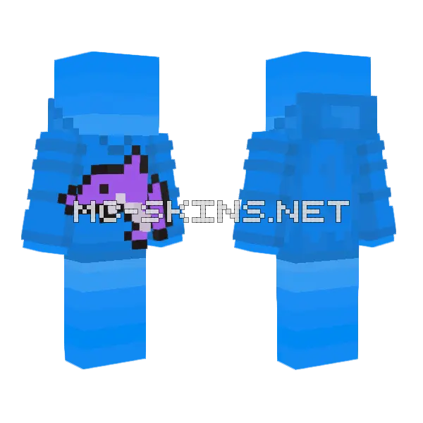 Dol9hin Minecraft skin, front and back