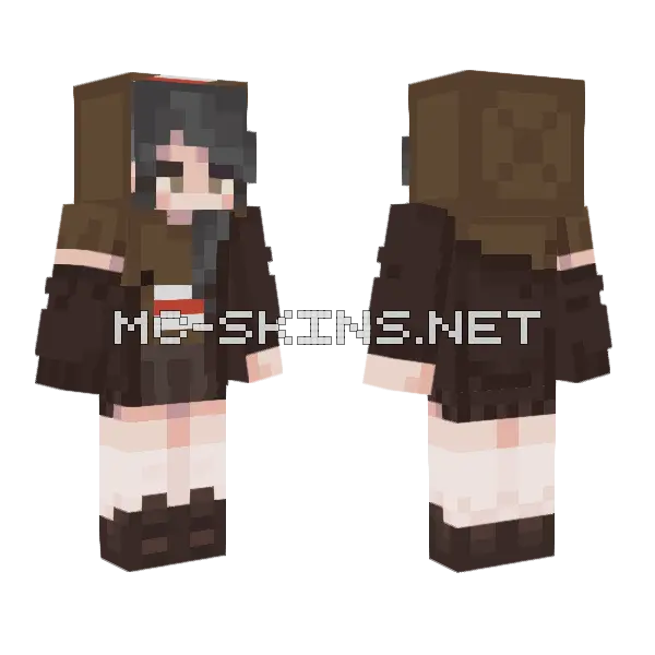 Domo Hoodie Minecraft skin, front and back