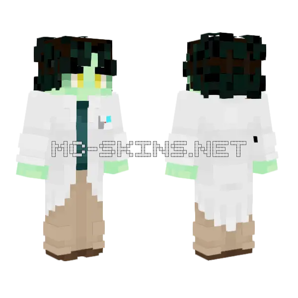 Donnie The Zombie Minecraft skin, front and back