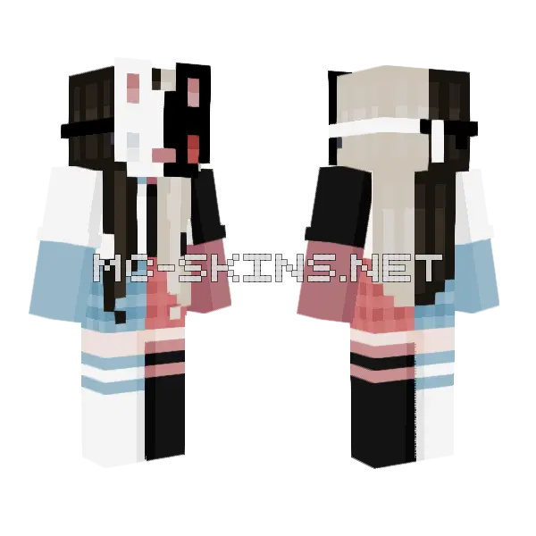 Don't Make Me Get Violent Minecraft skin, front and back