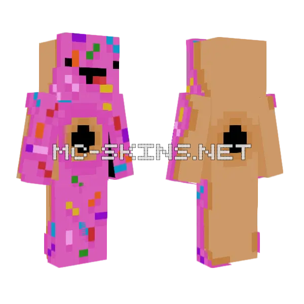 Donut Derp Skin Minecraft skin, front and back