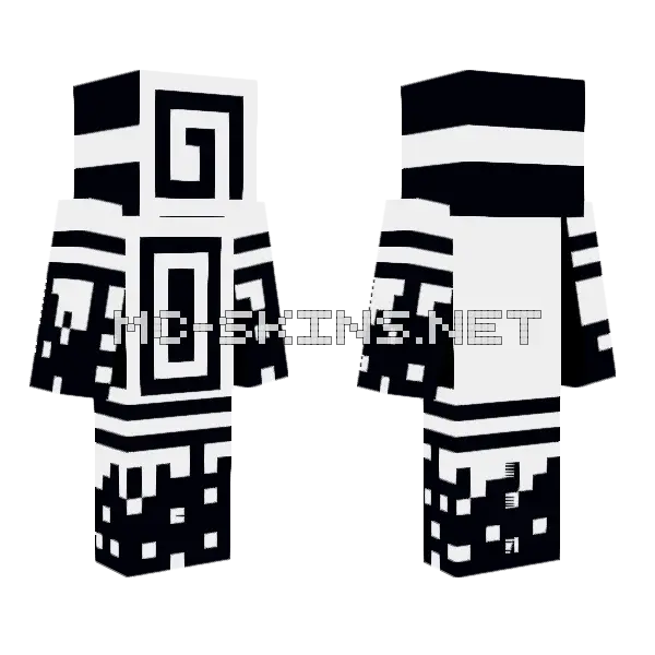 Doodleguy OC Minecraft skin, front and back