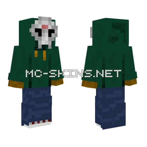 Doom Slayer Green Suit Minecraft skin, front and back