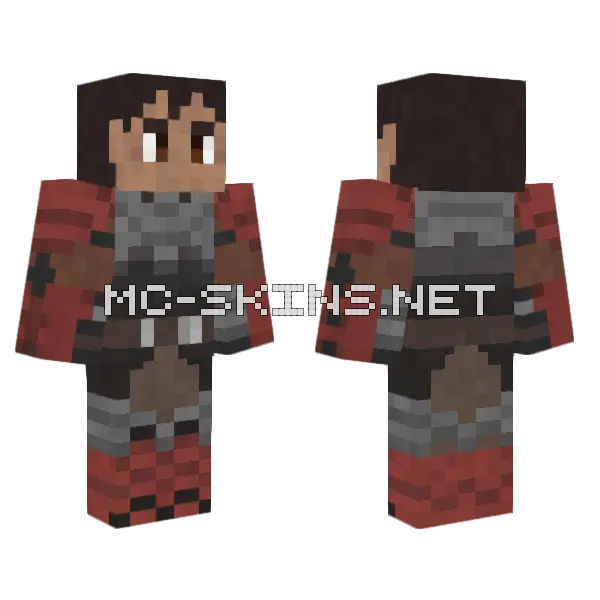 Dota Davion Armor Minecraft skin, front and back