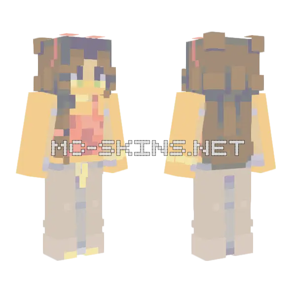Downtown Summer Minecraft skin, front and back