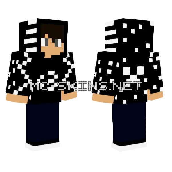 Dqrkz Minecraft skin, front and back