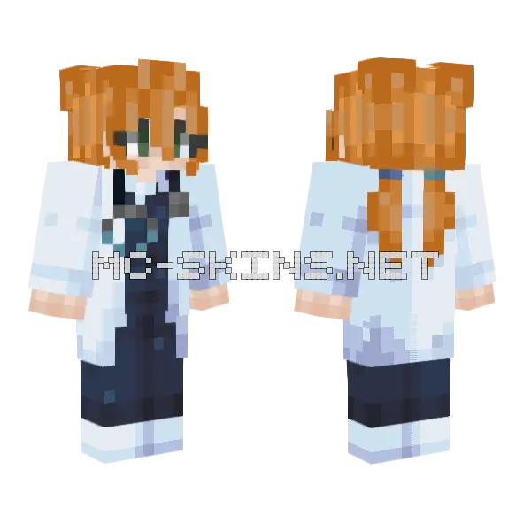 Dr Ashcroft Nurse Minecraft skin, front and back