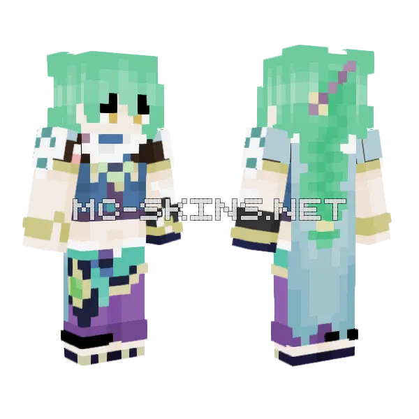 Dr Baizhu Lost His Glasses Minecraft skin, front and back