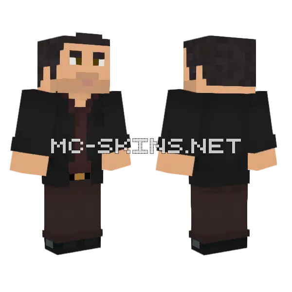 Dr Ian Malcolm TLW Minecraft skin, front and back