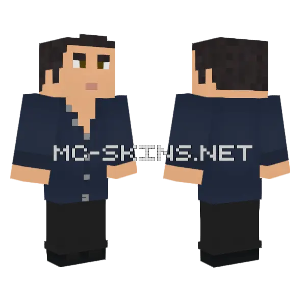 Dr Ian Malcolm TLW Alt 4 Minecraft skin, front and back
