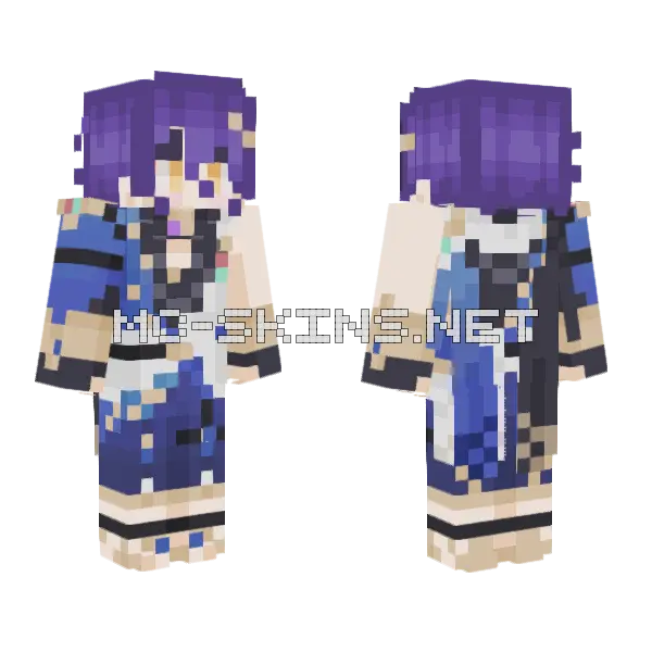 Dr Ratio Honkai Star Rail Minecraft skin, front and back