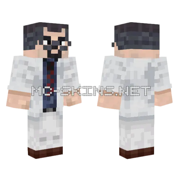 Dr Rosenberg Minecraft skin, front and back