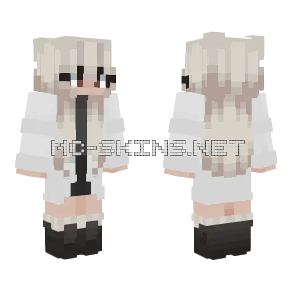 Dr Ruby Red Minecraft skin, front and back